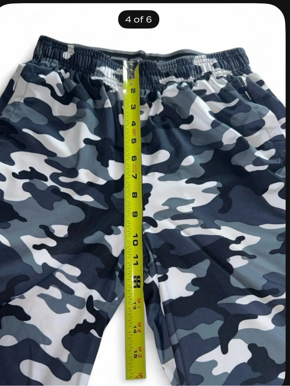 Mens Camo Athletic Shorts Small Gray Black Performance Gym Workout